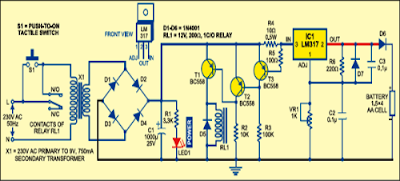  auto turn-off battery charger circuit diagram