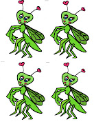 Home DrawnPraying Mantis Clipart / Valentine (praying mantis )