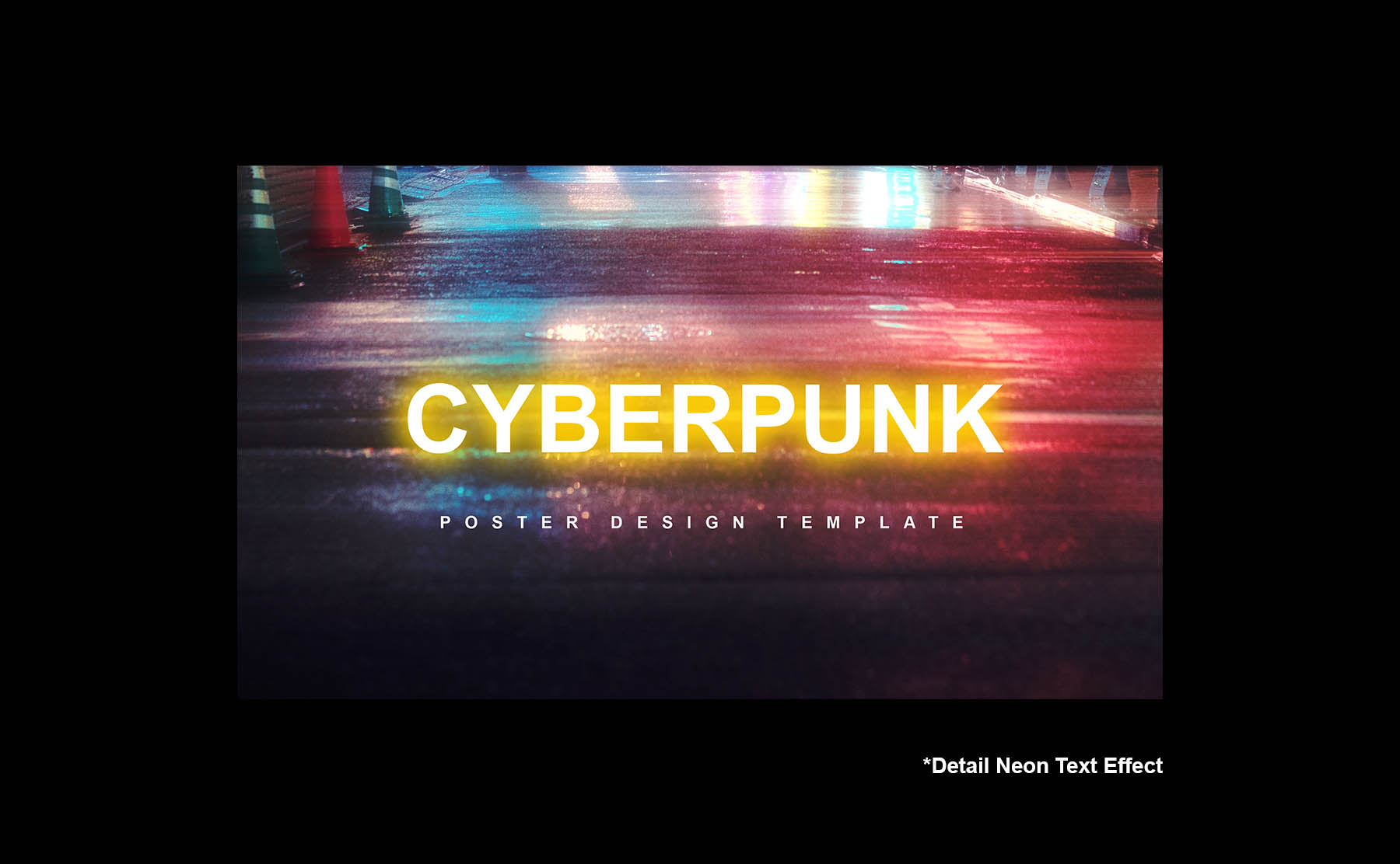 Free Download Cyberpunk Poster Design Template