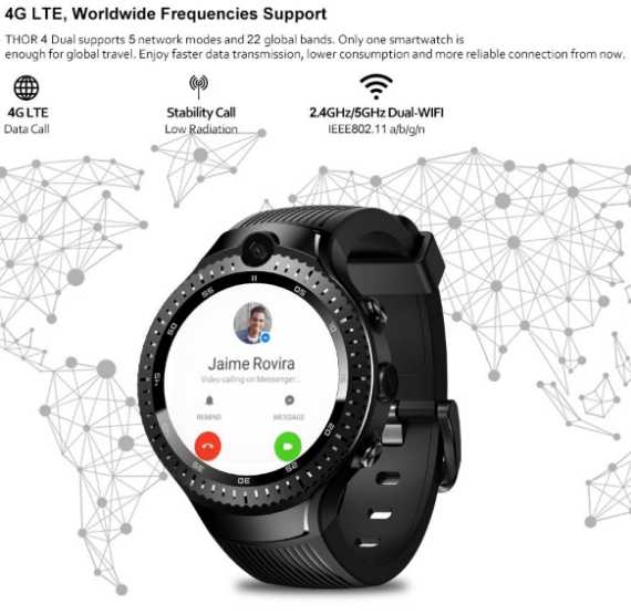 SmartWatch Phone Zeblaze THOR 4G Dual camera video call Google Play android7 BT4 quard core SmartWatch Phone Zeblaze THOR 4G Dual camera video call Google Play android7 BT4 quard core