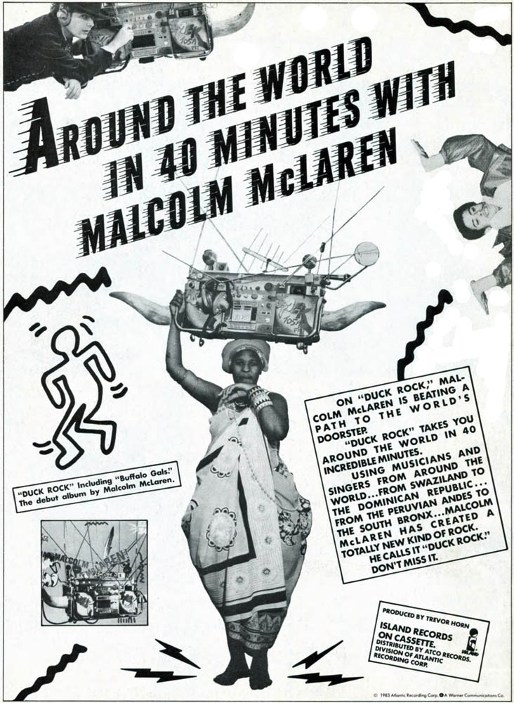 Malcolm McLaren Buffalo Gals Colour Repro Tour Poster 