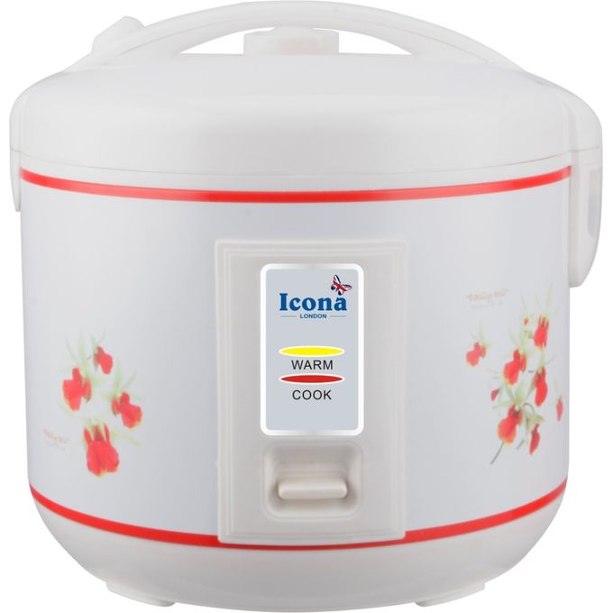 White/Red  ILRC-15DL Rice Cooker - 1.5 Litre by ICONA