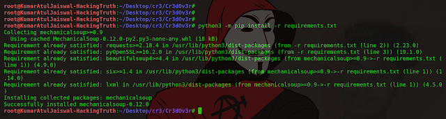 Cr3d0v3r Credential Reuse Attack Tool 