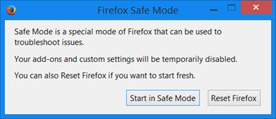 démarrer Firefox en mode sans échec