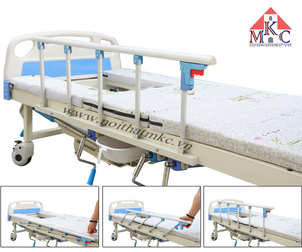 Giường bệnh nhân MKC-Medical 5 tay quay có 11 chức năng tiện lợi