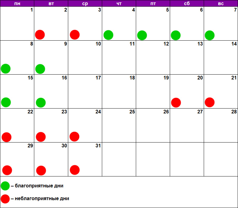 календарь окраски волос на март 2024 года