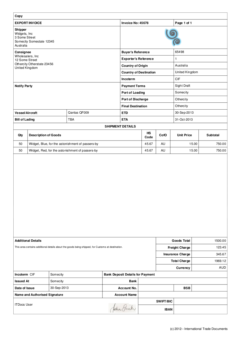 Example Of Commercial Documents Letter Template