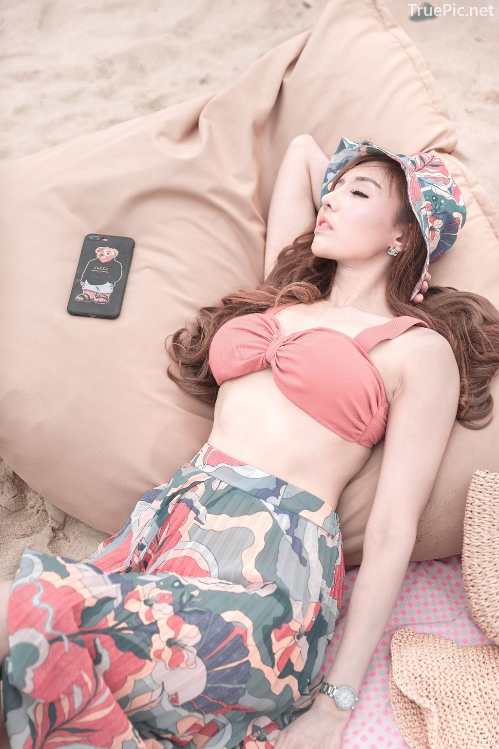 Thailand model - I'nam Arissara Chaidech - Pink Bikini on the beach - TruePic.net - Picture 3