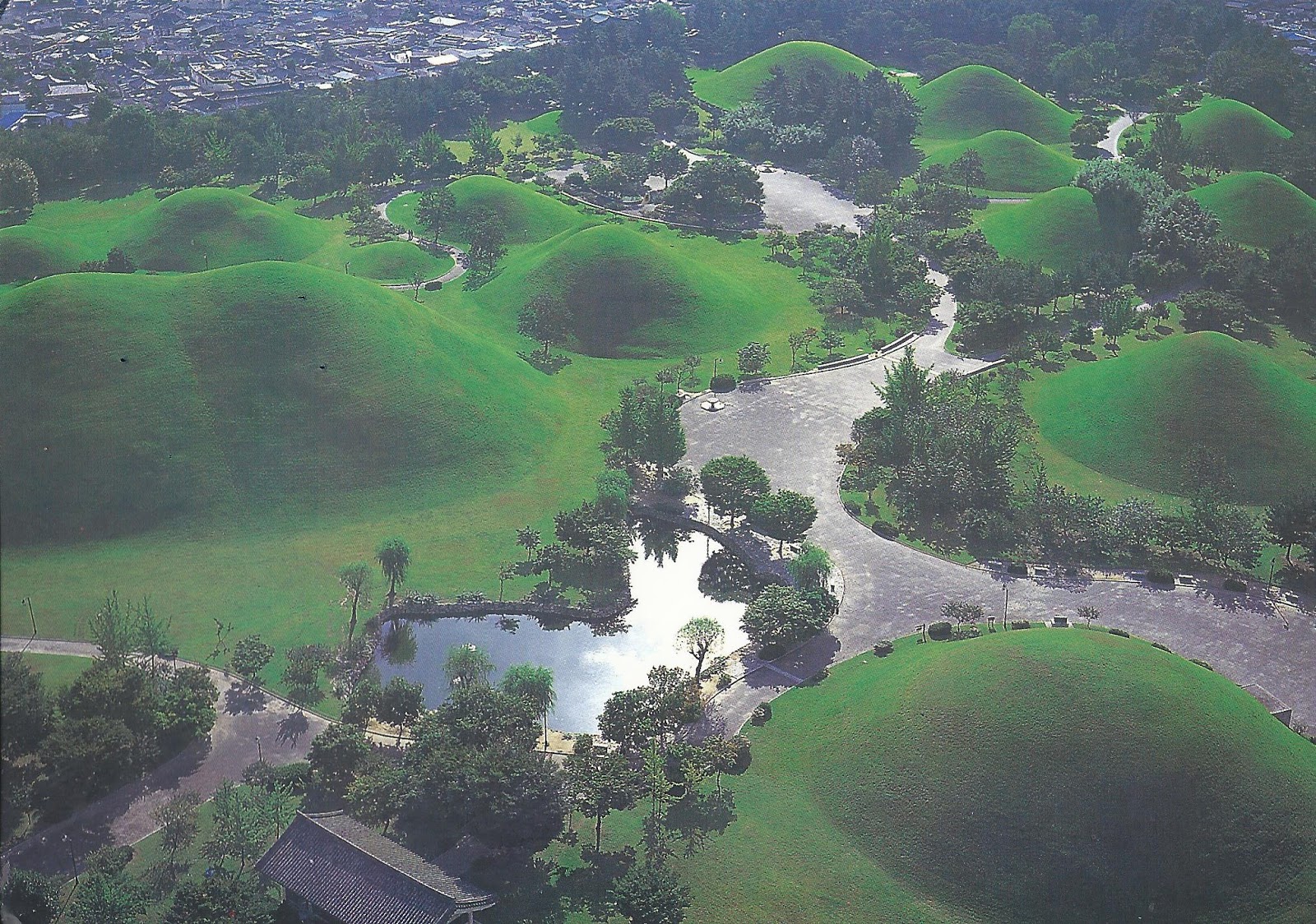 A Journey of Postcards Tumuli burial mounds of Gyeongju South Korea