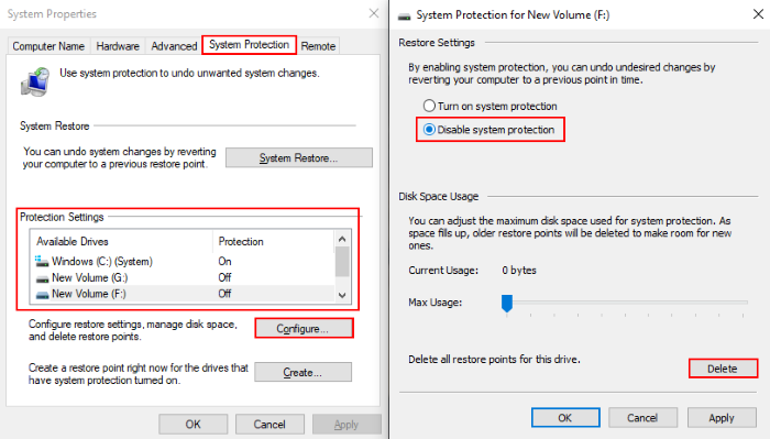 Windows 10 백업 실패