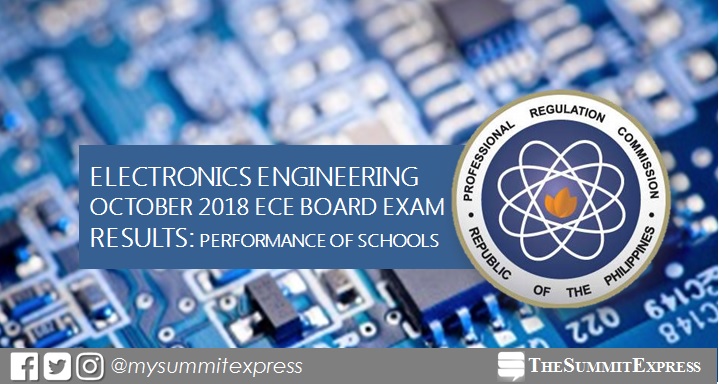 October 2018 Electronics Engineer ECE board exam result: performance of schools