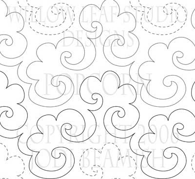 'Popcorn' digital Quilting pattern by Willow Leaf Studio 'Popcorn' digital Quilting pattern by Willow Leaf Studio