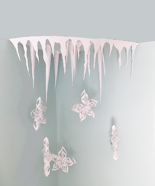 DIY in the Forest PAPER ICICLE SHELVES