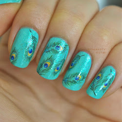 feather nails peacock nail designs decal stickers water manicure feathers pretty magnificent featuring really source