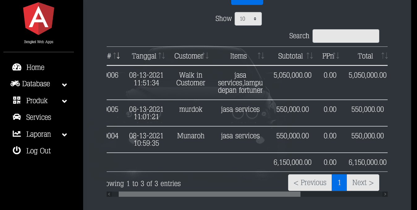 Program bengkel , software bengkel , aplikasi bengkel