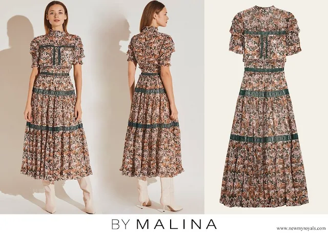 Crown Princess Victoria wore By Malina Iro maxi dress