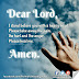 Dear Lord, I stand before you...