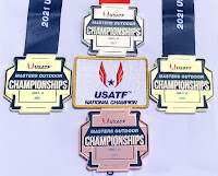 2021 USATF National Masters Championship medals