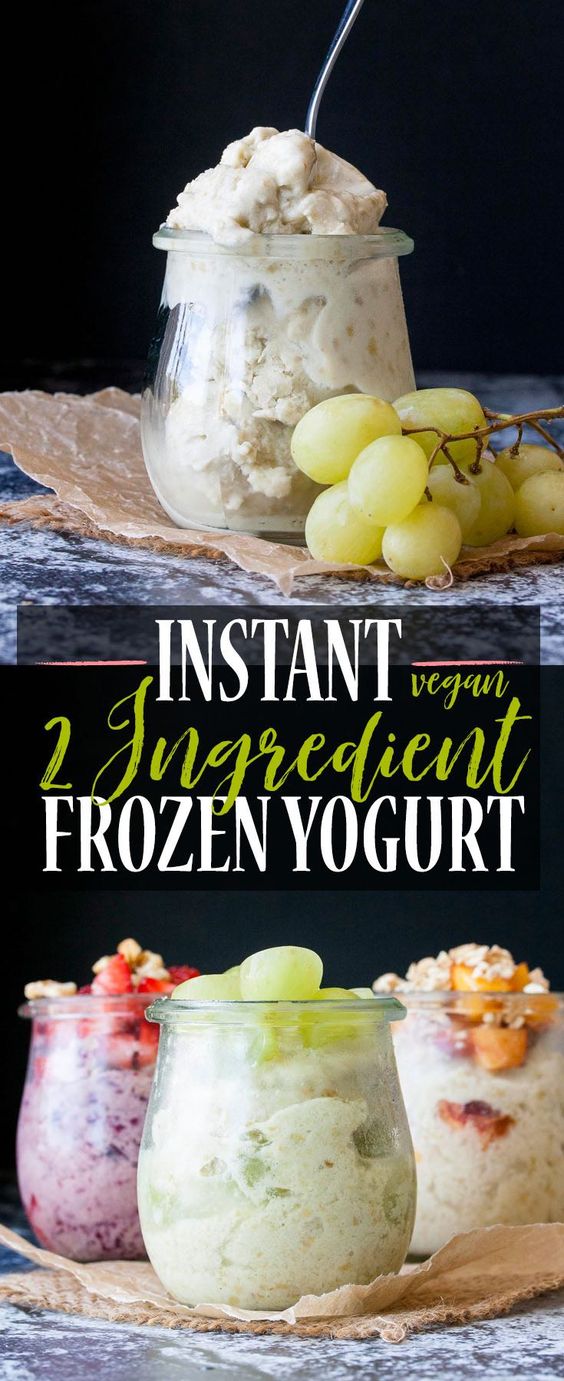 2 Ingredient Instant Frozen Yogurt Just One Cookbook