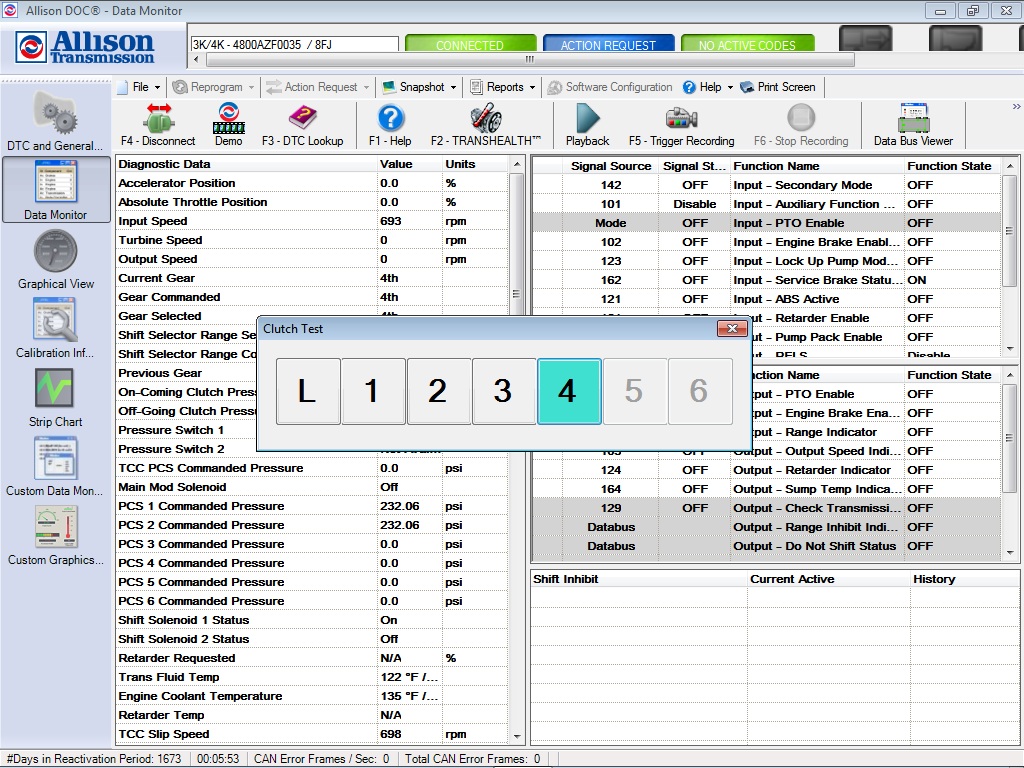 Clutch Test on ALLISON Transmission using ALLISON DOC Software Blog