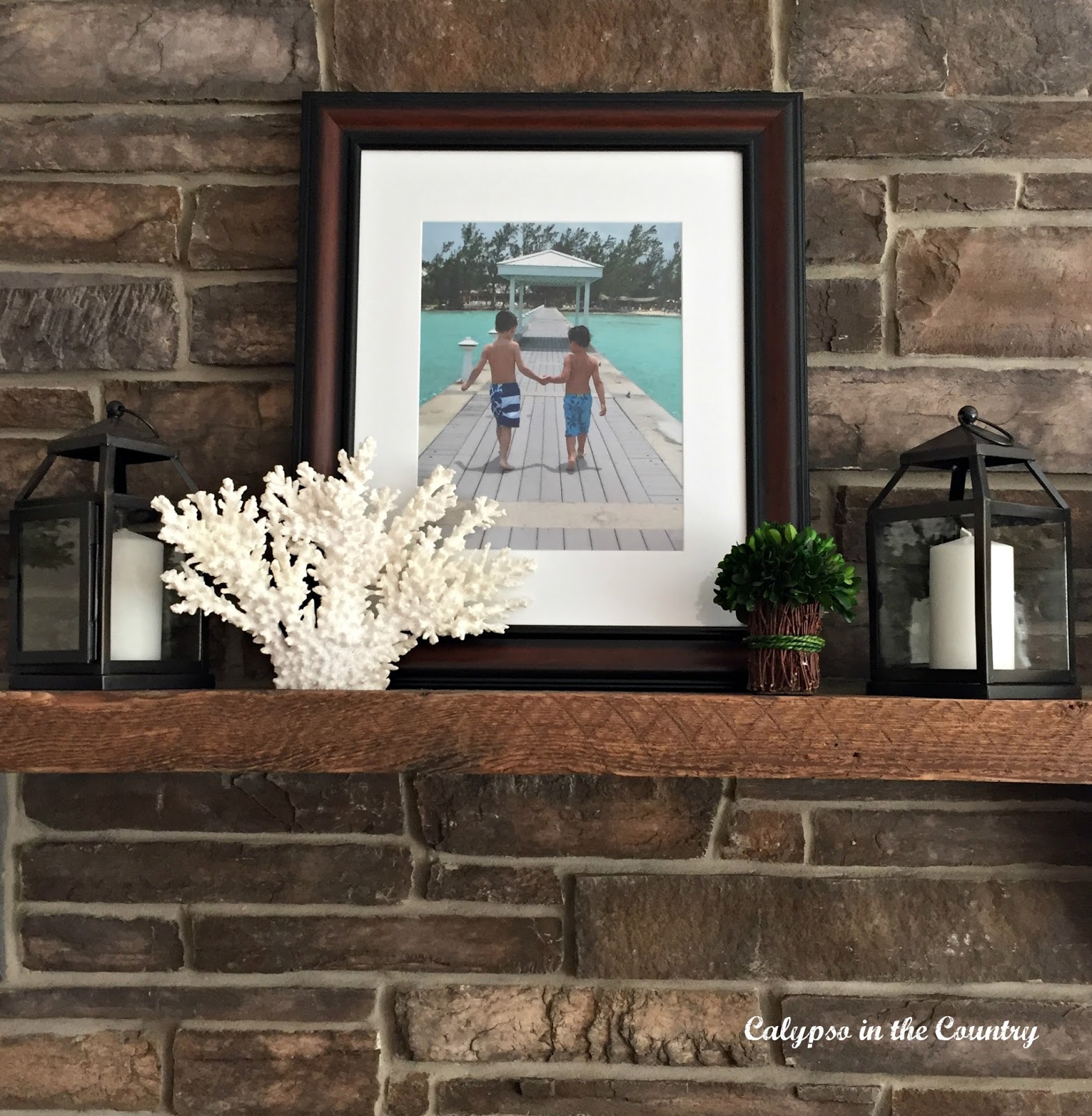 Island Inspired Mantel Island Inspired Mantel