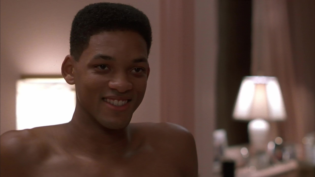 Lou Milione nude and Will Smith shirtless in Six Degrees Of Separation.