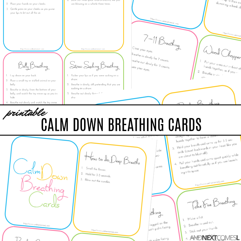 Breathing Cards Free Printable - Printable Word Searches