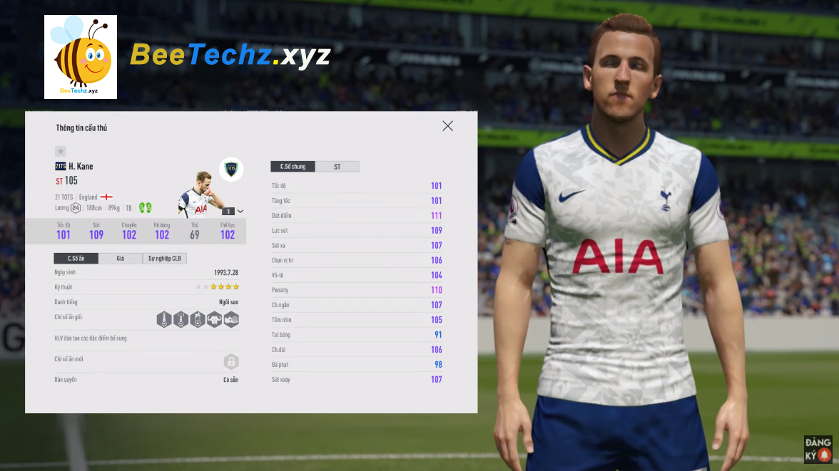 FIFA ONLINE 4 | Review Harry Kane mùa thẻ 21 TS FIFA ONLINE 4 | Review Harry Kane mùa thẻ 21 TS