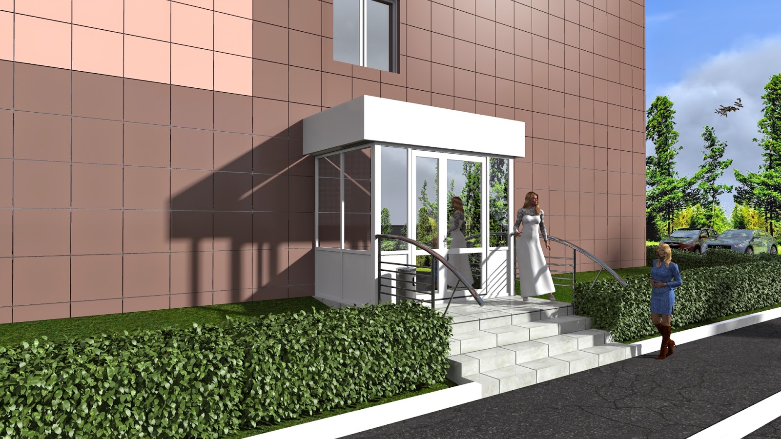 Гидроизоляция козырька входной группы