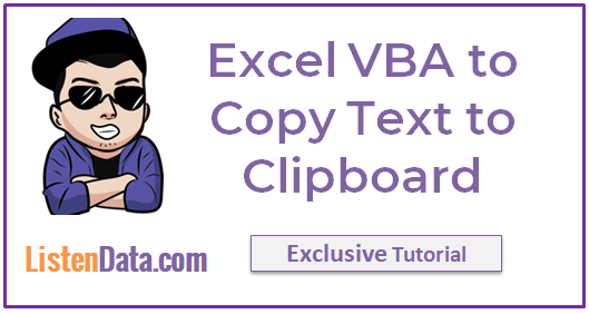 VBA Code to Copy Text to Clipboard