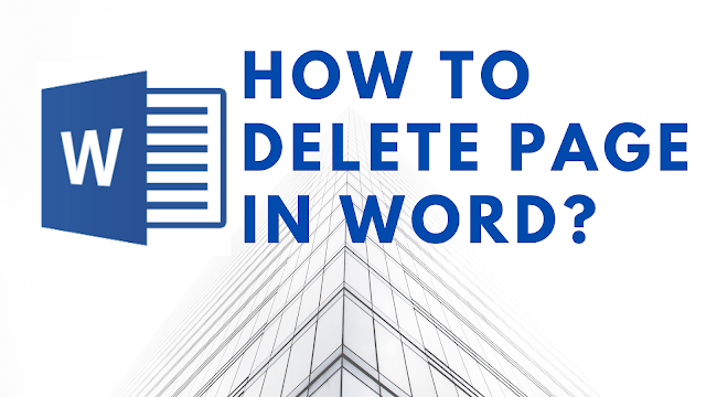 how to delete page in word