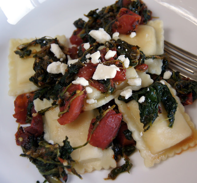 Karen Cooks: Spicy Ravioli Florentine