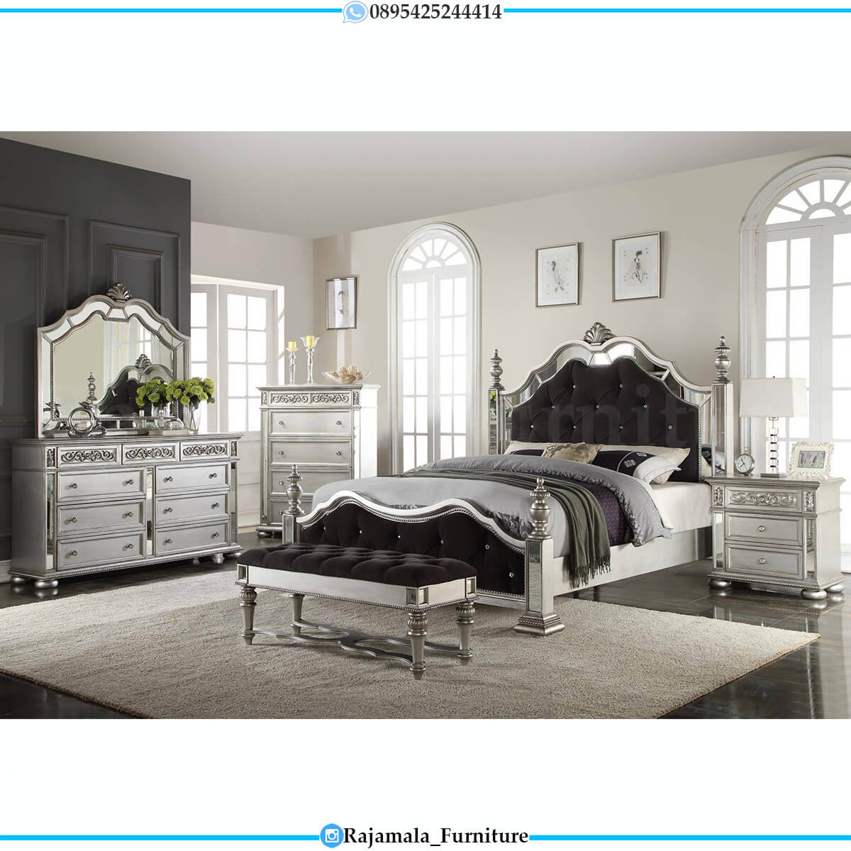 Set Tempat Tidur Minimalis Modern Luxury Furniture Jepara RM-0690