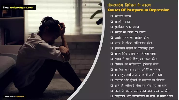Postpartum depression causes in Hindi