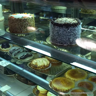 pastry case at The Model Bakery in St. Helena, California