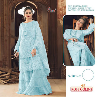 Shree fab Rose Gold vol 5 pakistani Suits catalog