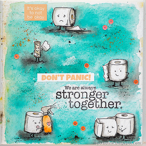 Layers of ink - Toilet Paper Journal Page Tutorial by Anna-Karin Evaldsson. Layers of ink - Toilet Paper Journal Page Tutorial by Anna-Karin Evaldsson.