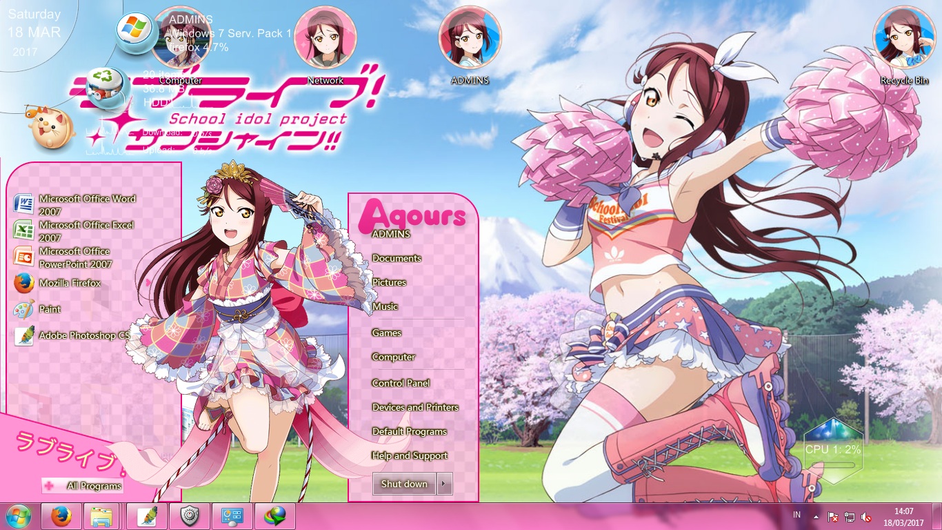 Theme Windows 7 Love Live School Idol Project
