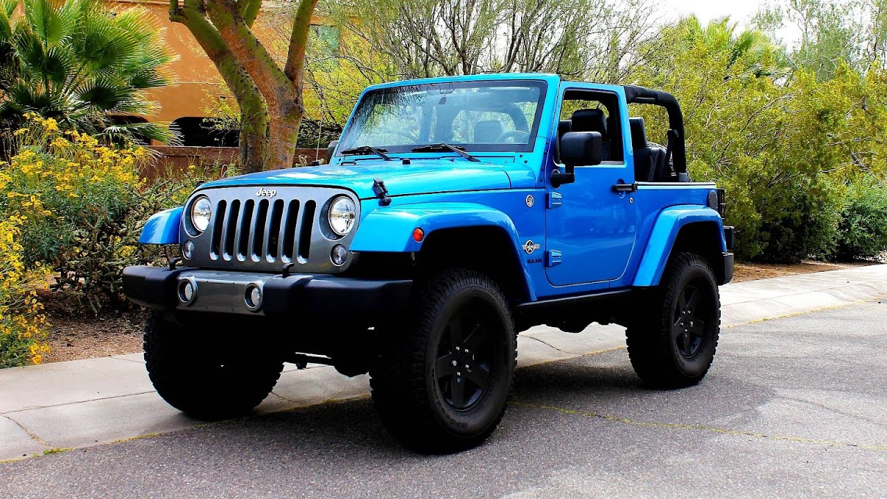 2014 Jeep Wrangler Blue. 