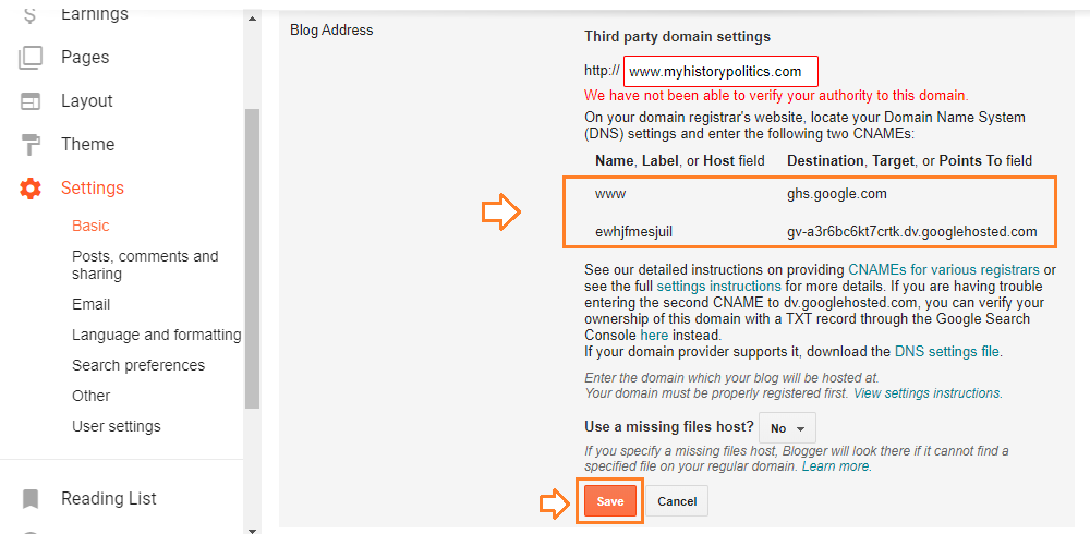 How To Redirect Blogspot To Custom Domain | Set Up A Third Party URL ...