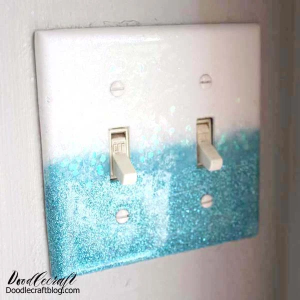 Glitter Resin Switch Plate Craft 