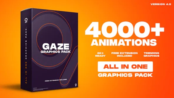 كاملة تعمل مية بالمية Videohive - Graphics Pack | 4000+ Animations V4.0 - 25010010 - Project & Script for After Effects