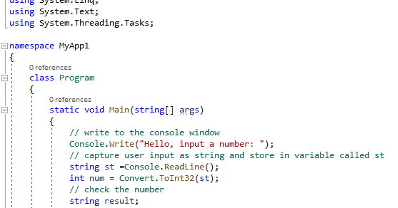 C# Lesson 2: Odd/Even Numbers with if Statement
