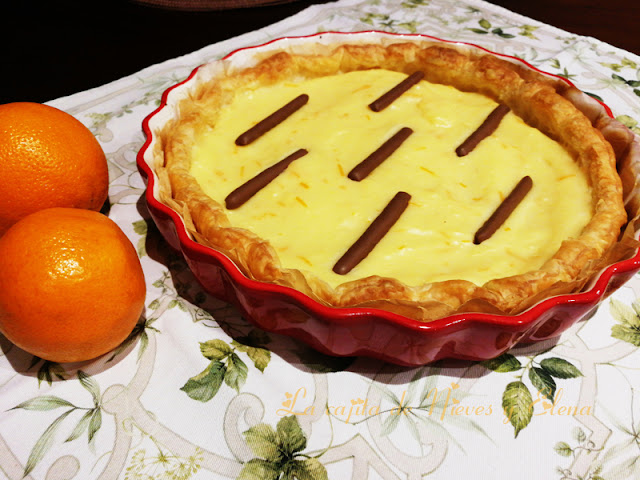 Tarta de crema de naranja