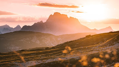 Wallpaper mountain, sunset, dusk, landscape Wallpaper mountain, sunset, dusk, landscape