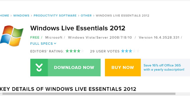 paket windows live essentials 2012