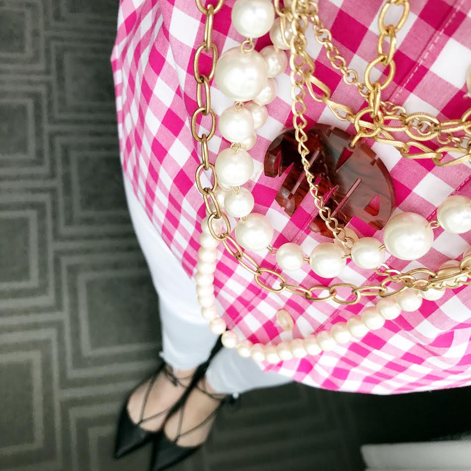 the pink clutch Pearls 101