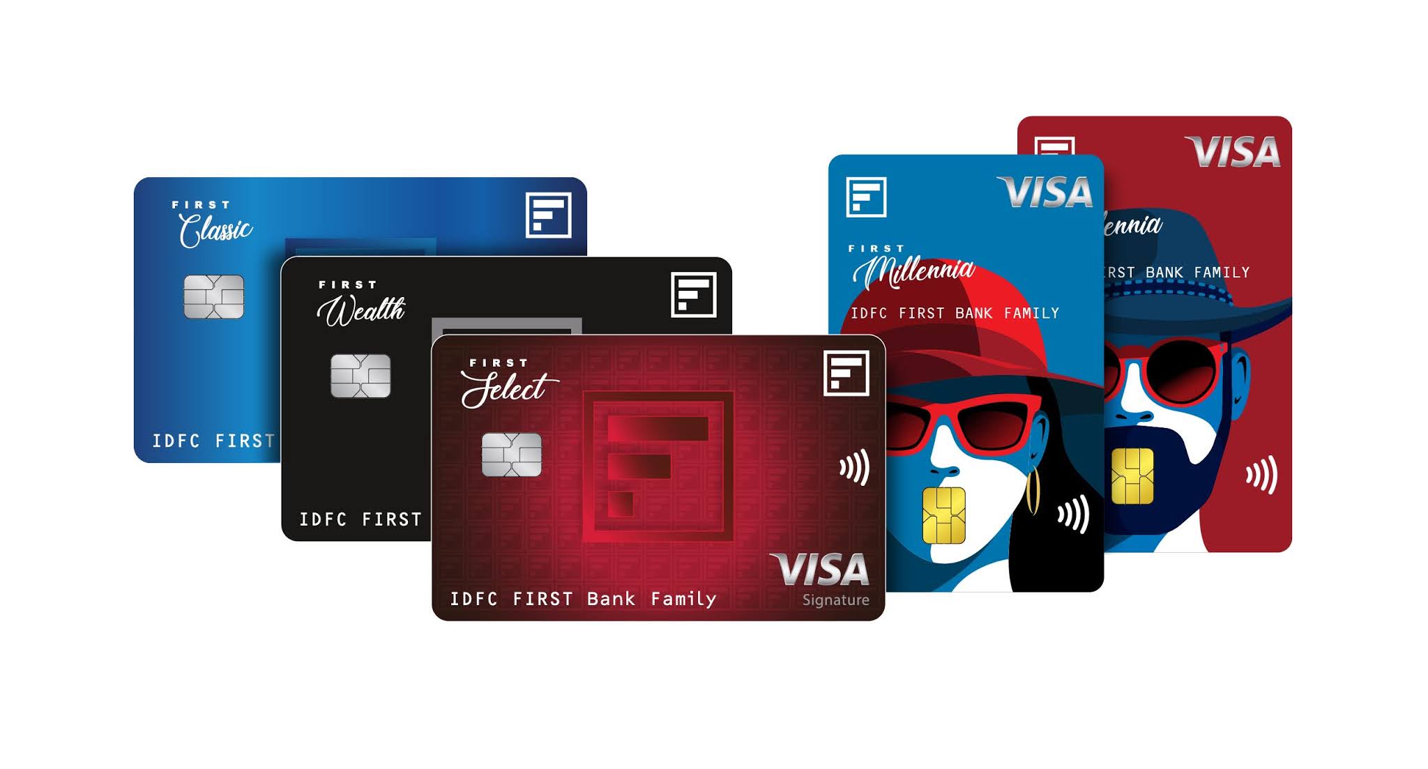 IDFC Bank First Credit Cards Series  Millennia  Classic  Select