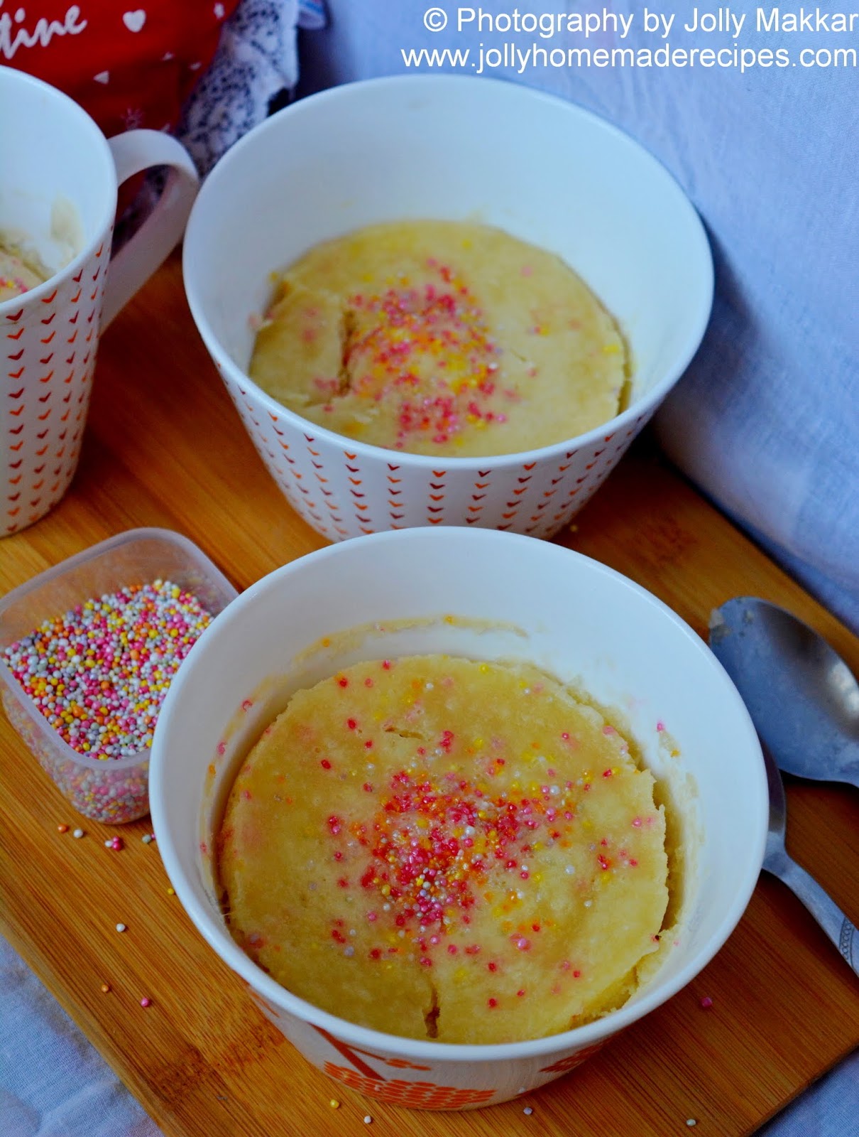Funfetti Mug Cake, How to make Eggless Funfetti Mug Cake Recipe ...