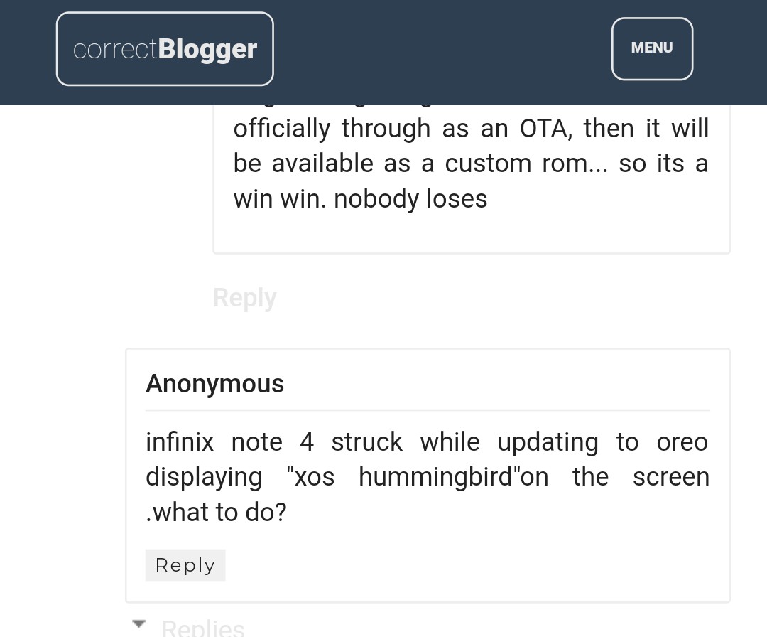 complaints from infinix note 4 android oreo update